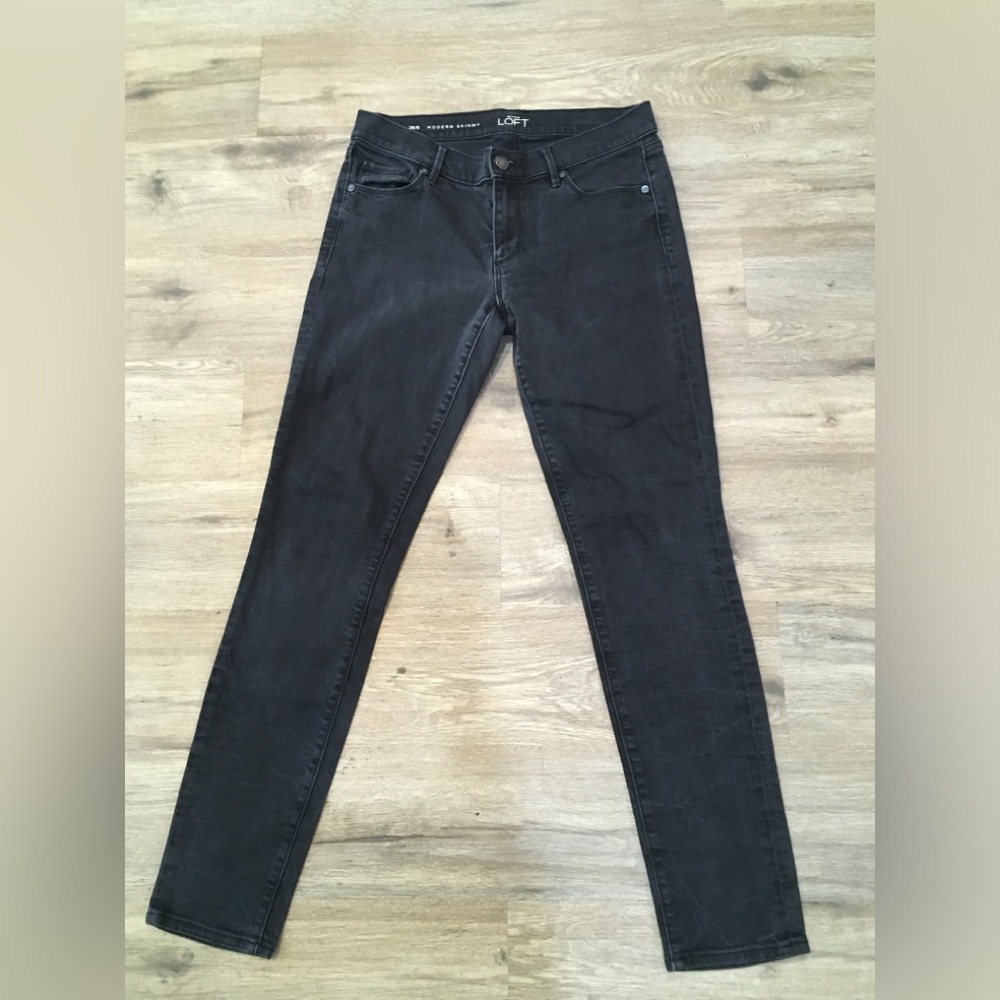LOFT Modern Skinny Black Jeans